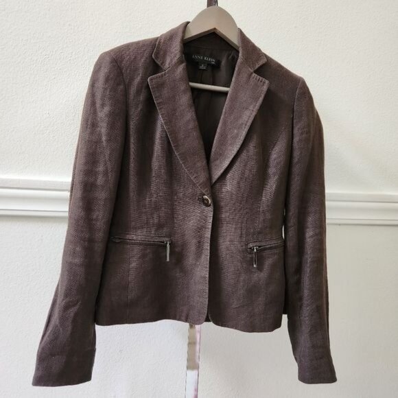 Anne Klein Brown Jacket Size 0 - Picture 3 of 12